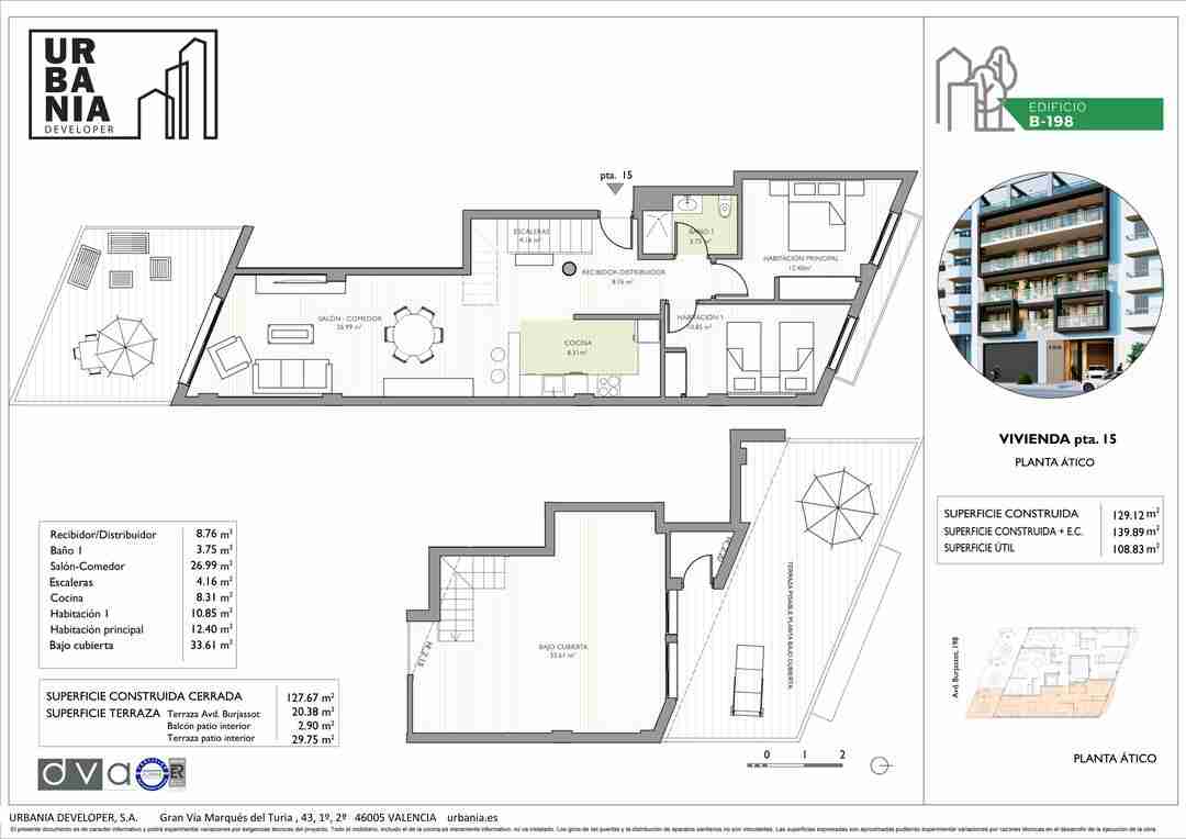 Tipología:  ATICO Modelo G - Plano 1