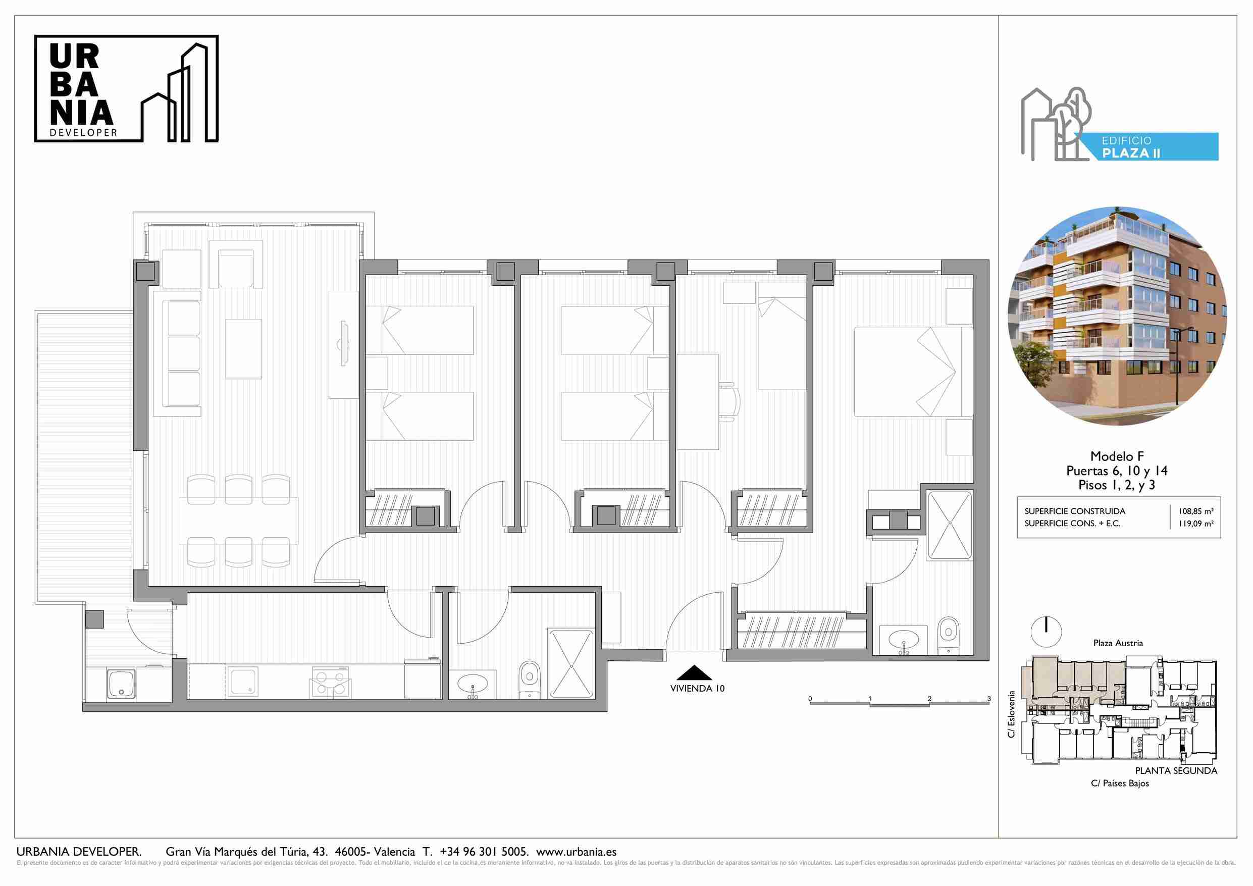 Tipología: Piso F Garaje inc. - Plano 1