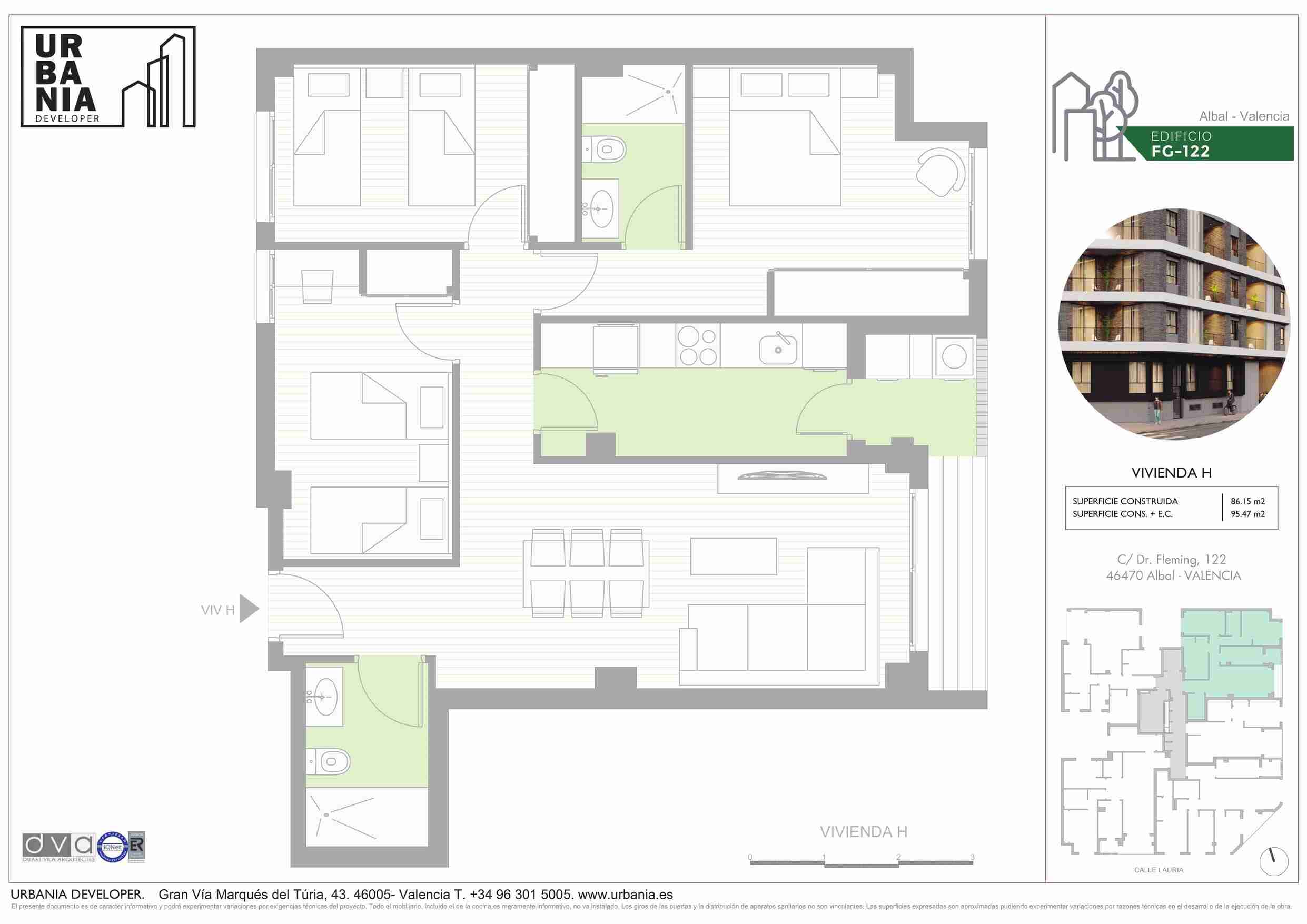 Tipología: Piso H - Plano 1