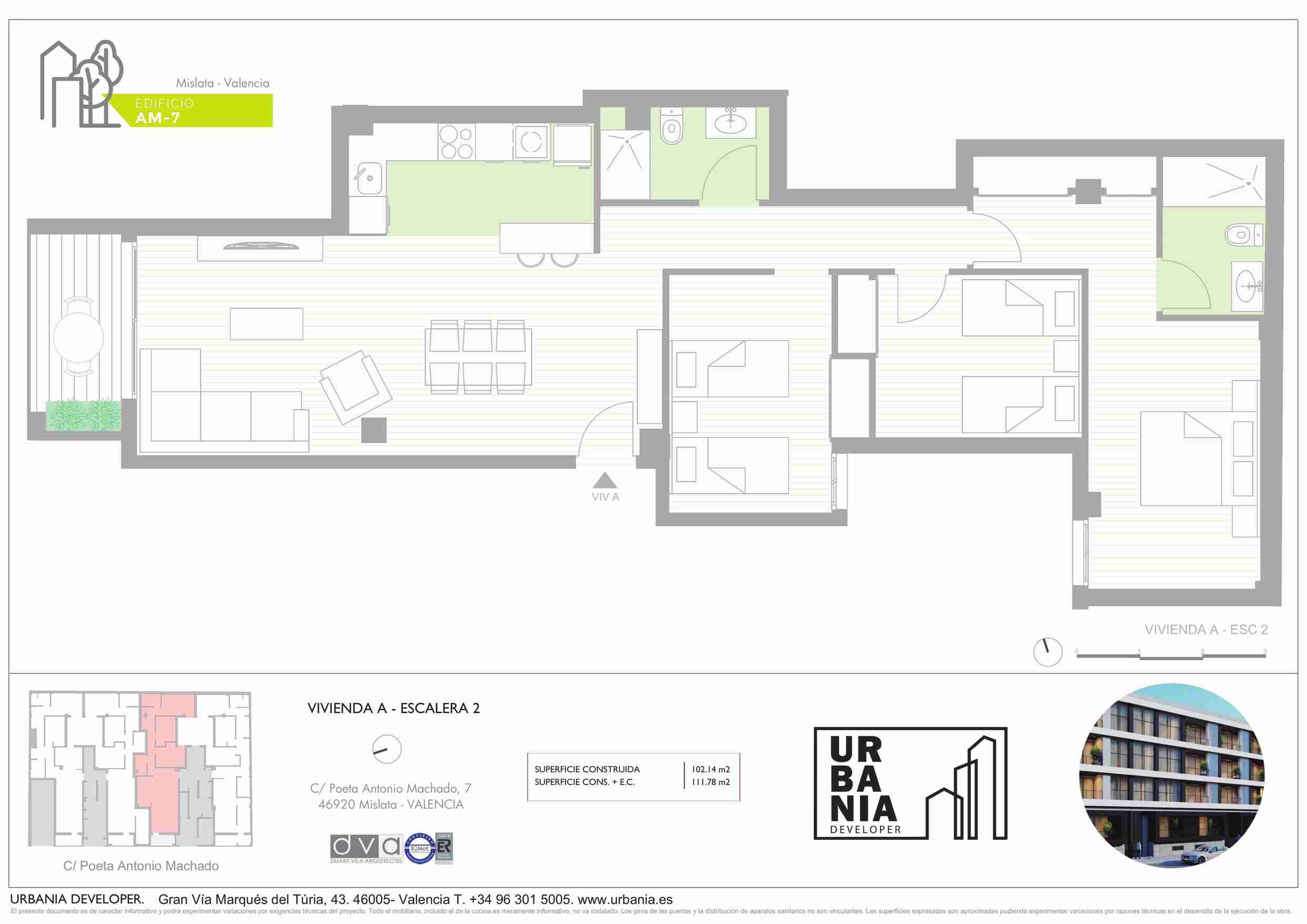 Tipología: Piso A esc.2 - Plano 1